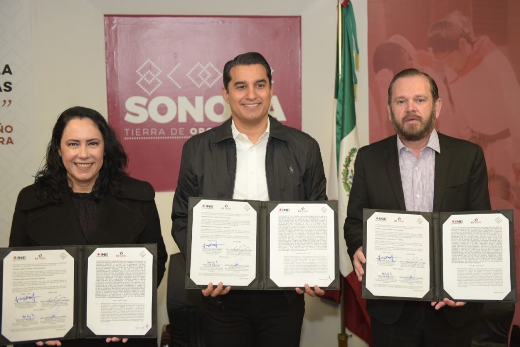 Firman convenio IEE Sonora, INE y SEC para garantizar accesibilidad en casillas electorales