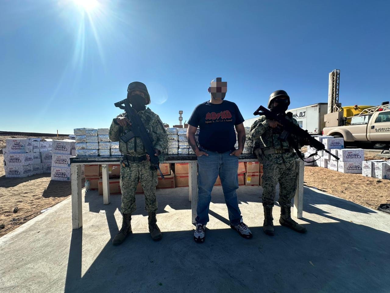 Detiene Mesa de Seguridad a conductor en SLRC; traía más de 500 kilos de cocaína