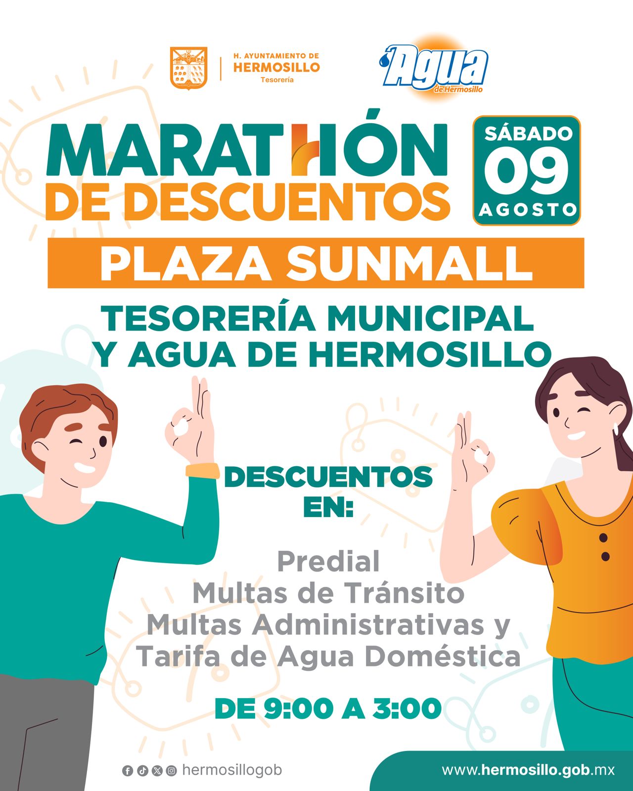 Ofrecerá Ayuntamiento de Hermosillo Doble Maratón de Descuentos este sábado 9