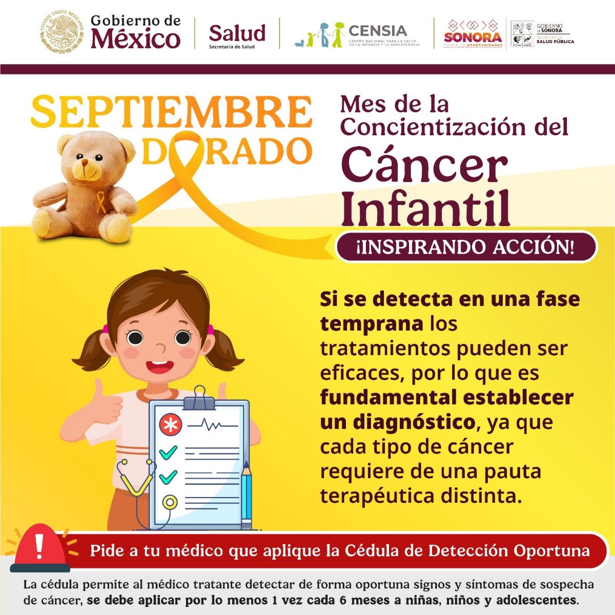 Exhortan a detectar a tiempo cáncer infantil
