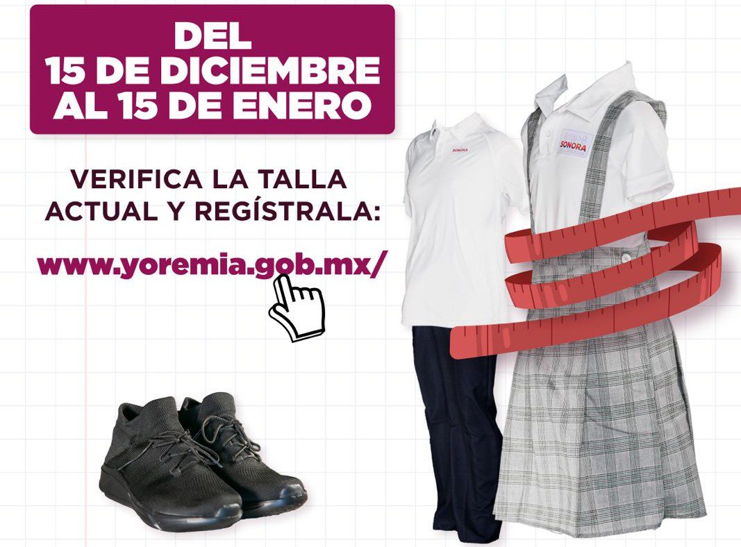 Inicia la SEC con el registro de tallas de uniformes escolares para el ciclo 2026-2027