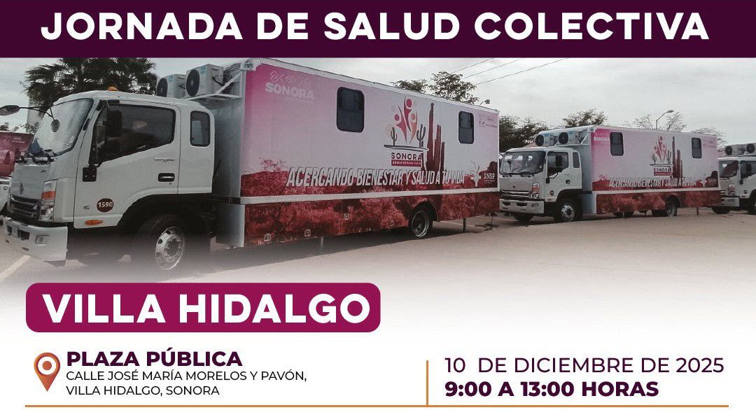 Acercarán salud gratuita en Clínicas Móviles a Villa Hidalgo, Huásabas y Bavispe