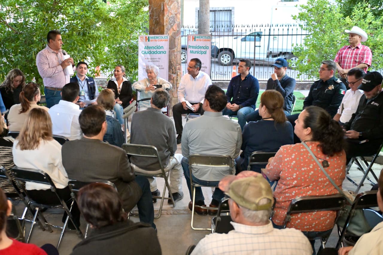 Acerca Toño Astiazarán servicios municipales a Villa de Seris con programa Miércoles en tu Colonia