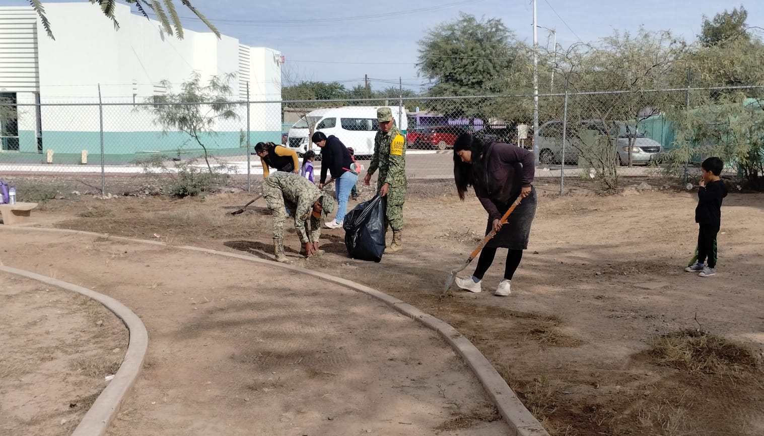 Ejército Mexicano y Guardia Nacional realizan labor social en Comisaría Miguel Alemán