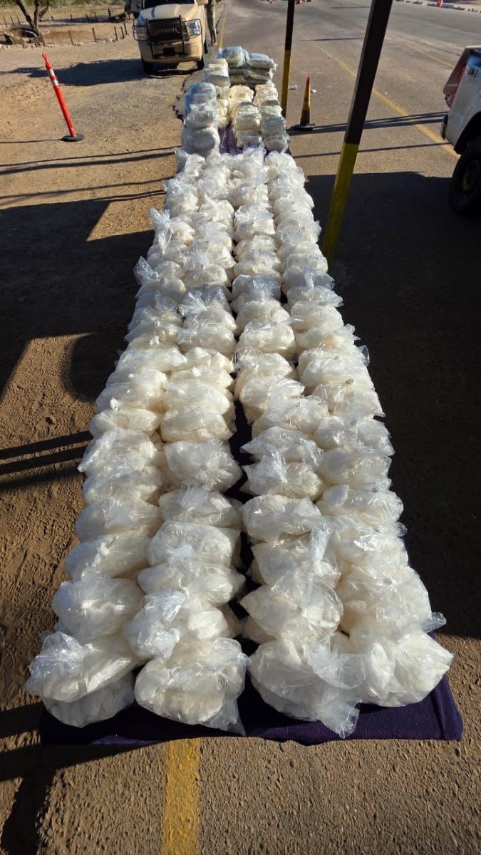 Asegura Mesa Estatal de Seguridad más de 200 kilos de metanfetamina y otros narcóticos en San Luis Río Colorado