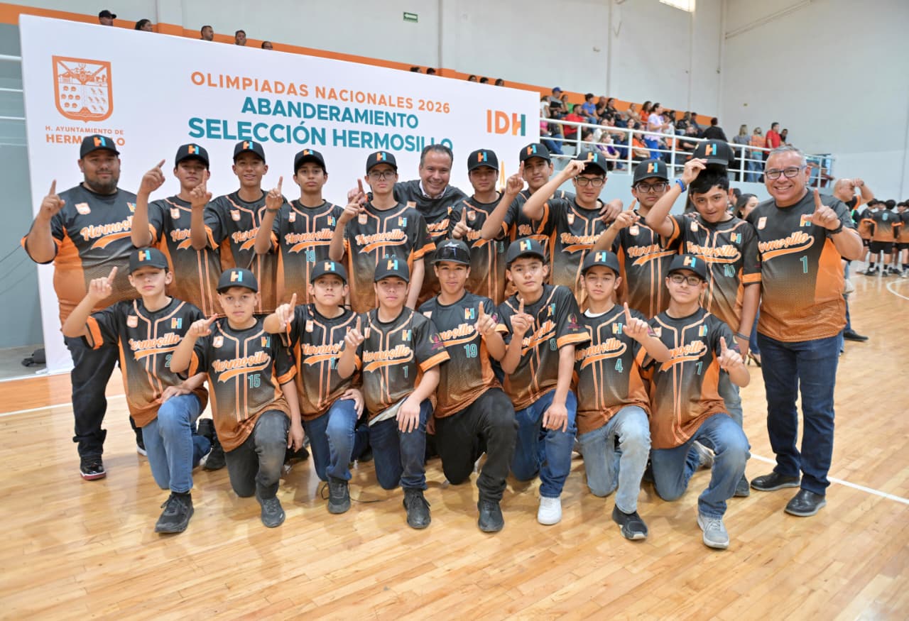 Abandera Toño Astiazarán a la selección de Hermosillo que participará en Olimpiada Nacional