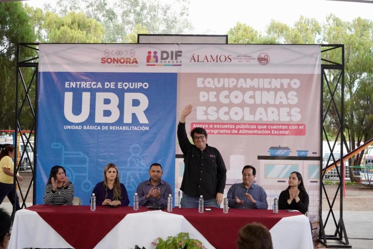 Entrega Gobierno de Sonora equipamiento para cocinas escolares en Álamos y comunidades