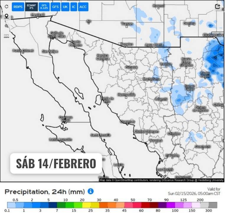 Prevén lluvias ligeras y amaneceres fríos este fin de semana en Sonora
