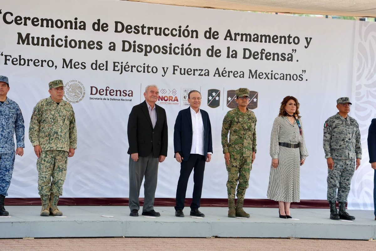 Retira Durazo de las calles más de 900 armas y refuerza la seguridad en Sonora