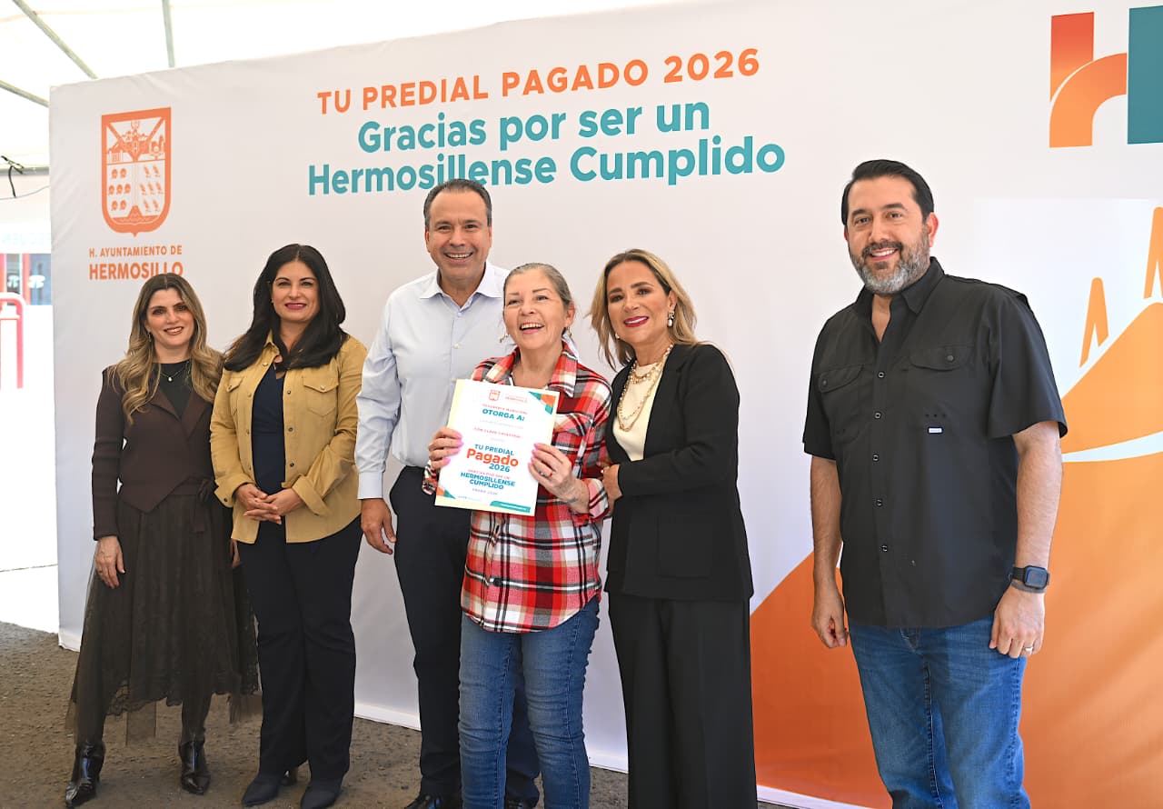 Beneficia Toño Astiazarán a hermosillenses con programa “Tu Predial Pagado 2026”