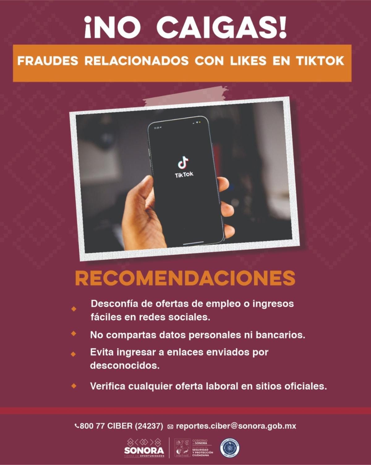 Alerta SSPC Sonora por fraude digital que ofrece dinero por “likes” en redes sociales
