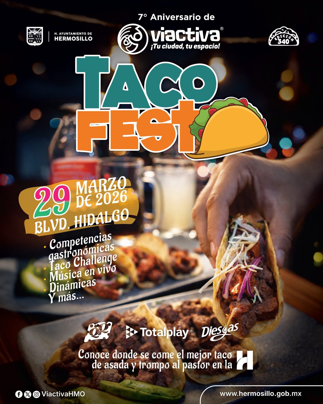odo listo para la segunda edición del Taco Fest en Hermosillo este domingo 29