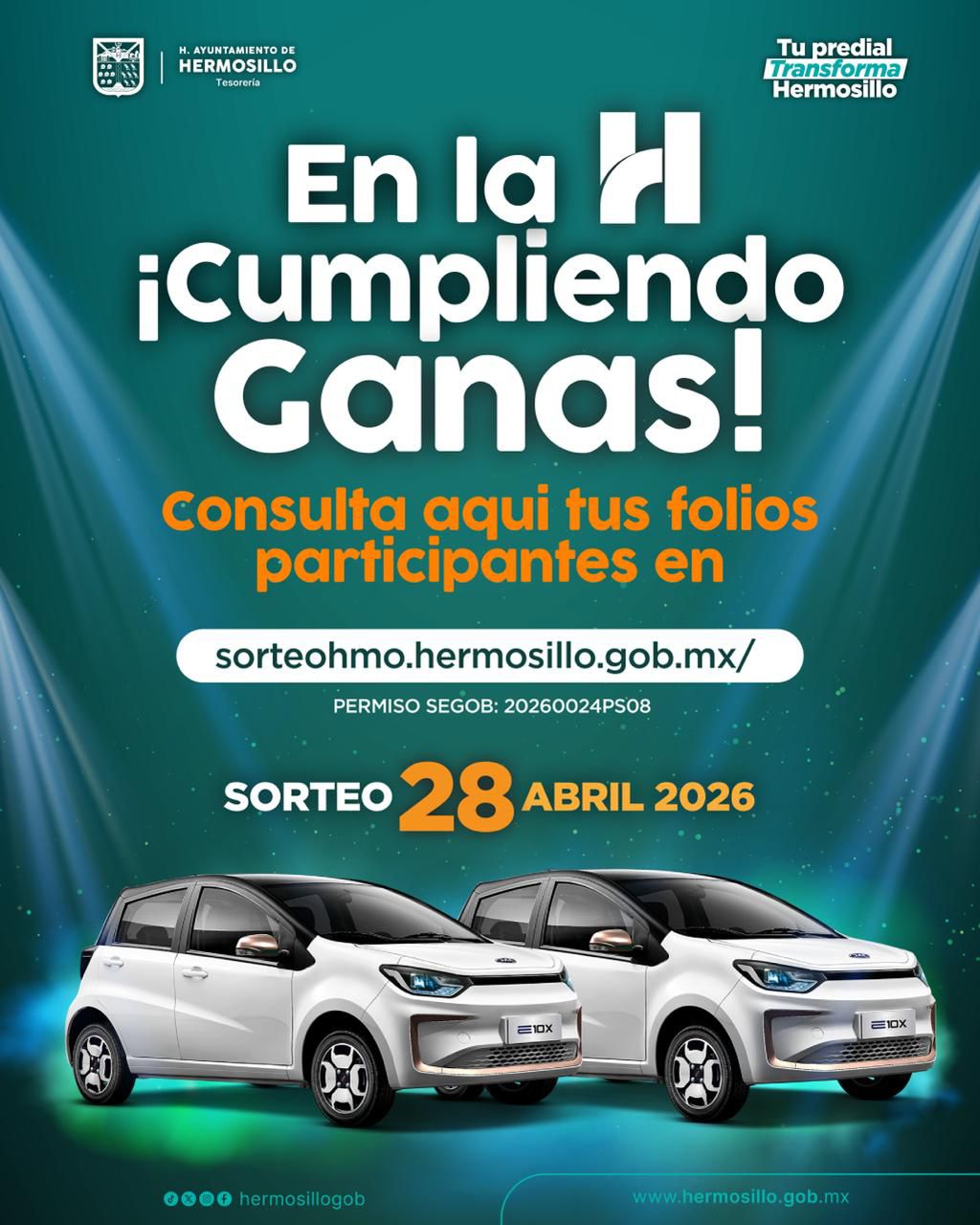 Rifará Ayuntamiento 2 autos eléctricos el 28 de abril