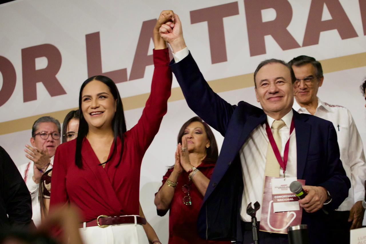 Toma protesta Alfonso Durazo a Ariadne Montiel como presidenta de Morena