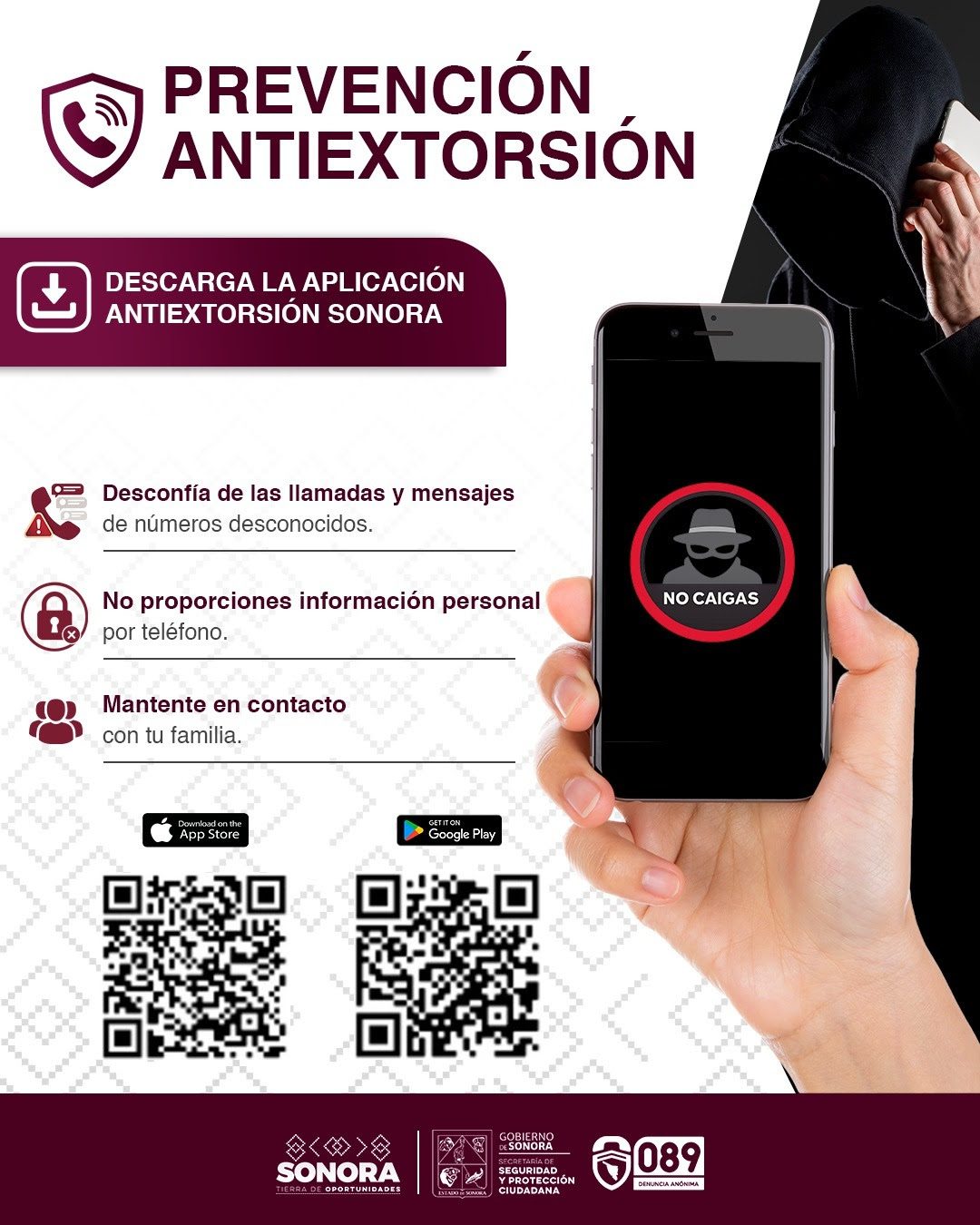 Exhorta SSPC Sonora a no caer en la extorsión