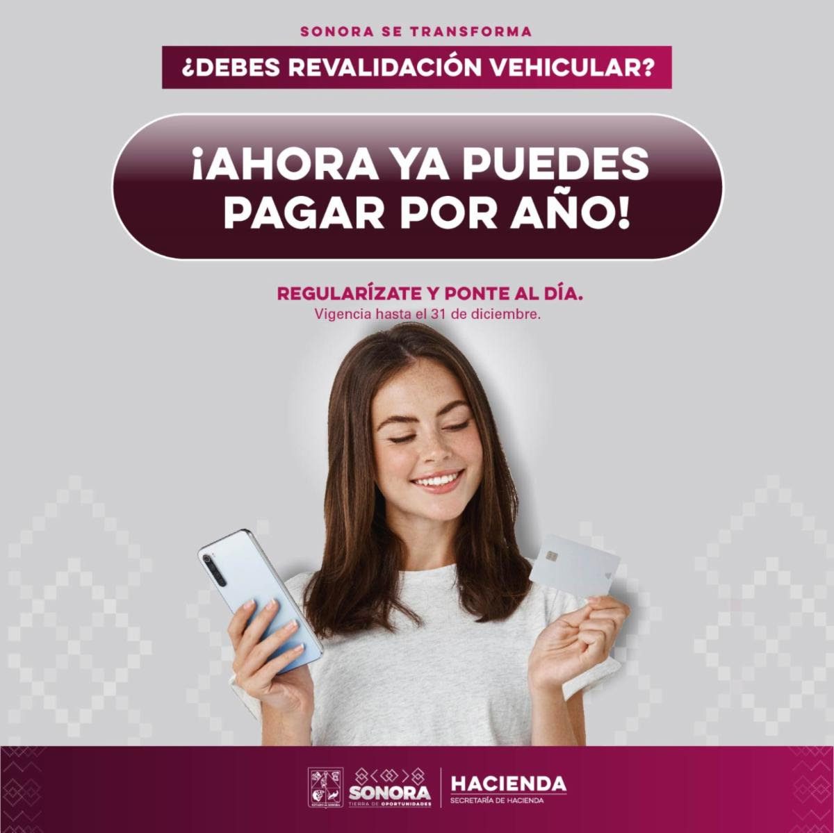 Amplía Gobierno de Sonora opciones de pago para adeudos vehiculares atrasados