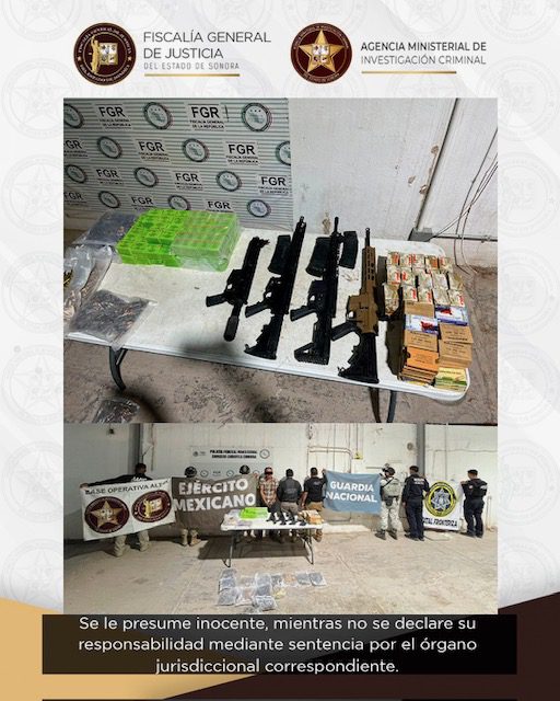 Permite operativo detención y aseguramiento de arsenal en tramo Altar-Santa Ana